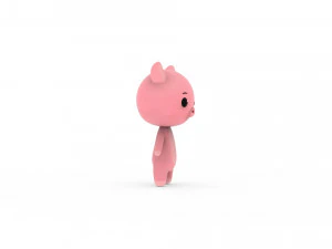 Cartoon Pig v002 3D 3D Model
