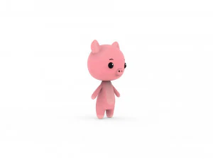Cartoon Pig v002 3D 3D Model