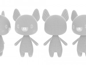 Cartoon Ratel v002 3D 3D-Modell