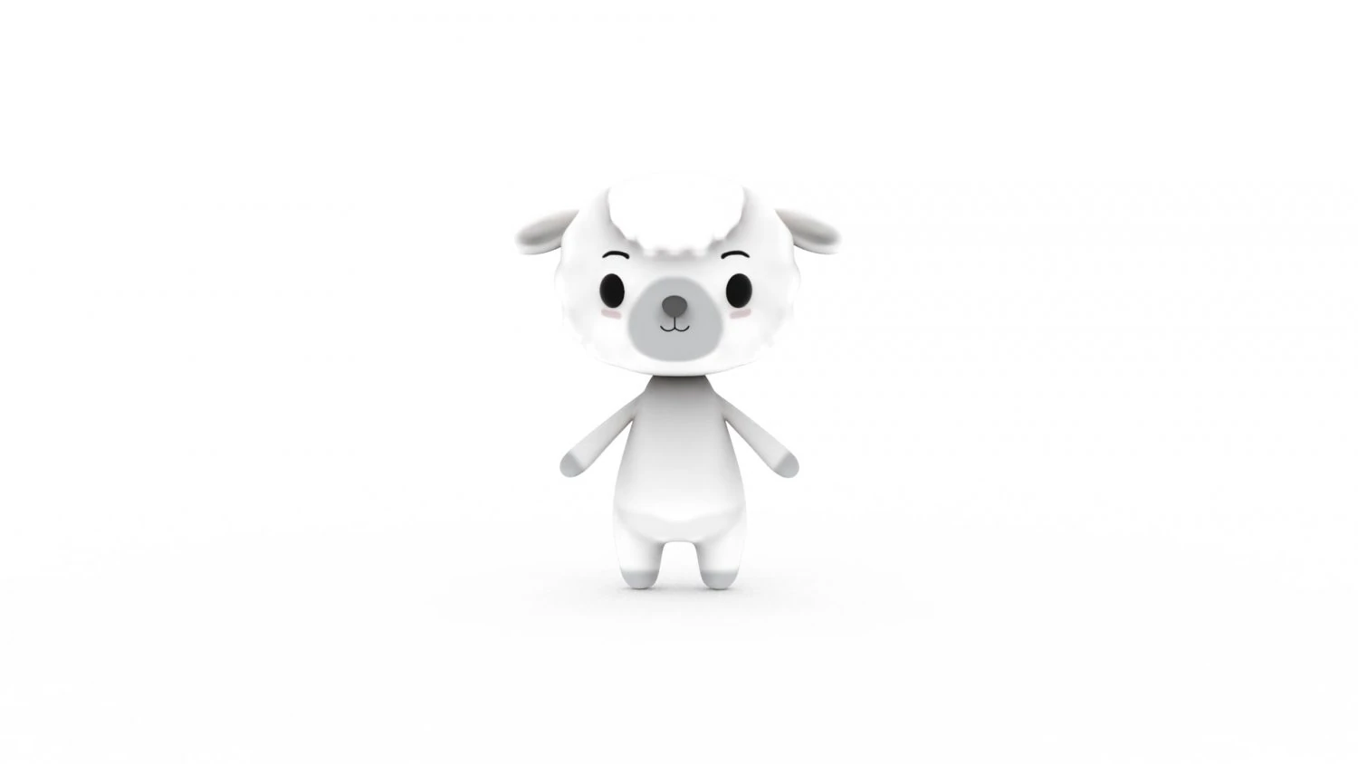 Cartoon Sheep v002 3D 3D Model .c4d .max .obj .3ds .fbx .stl .blend 