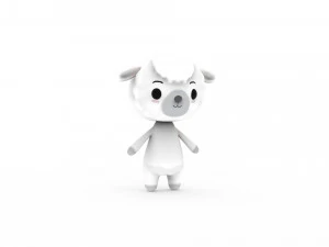 Cartoon Sheep v002 3D 3D Model