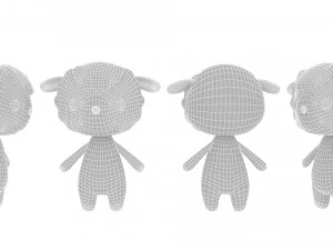 Cartoon Sheep v002 3D 3D Model
