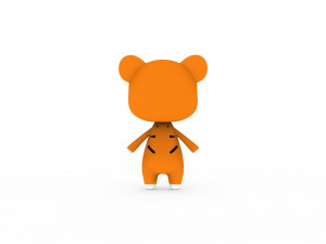 Cartoon Tiger v002 3D Model 3D