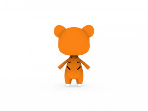 Cartoon Tiger v002 3D 3D Model