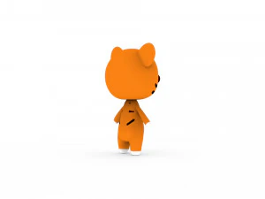 Cartoon Tiger v002 3D 3D Model