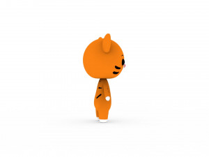 Cartoon Tiger v002 3D Model 3D