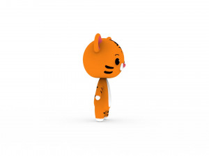 Cartoon Tiger v002 3D Model 3D
