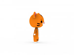 Cartoon Tiger v002 3D 3D Model
