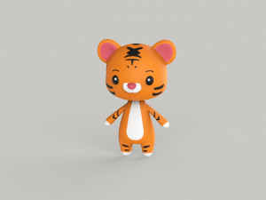 Character Animal Cartoon Pack v002 3D Model