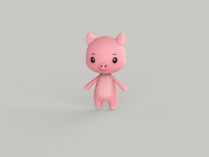 Character Animal Cartoon Pack v002 3D Model
