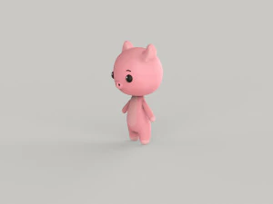 Character Animal Cartoon Pack v002 3D Model