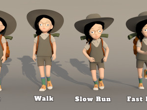 Explorer Mountain Climber Character Model 3D
