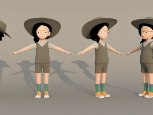 Explorer Mountain Climber Character Model 3D