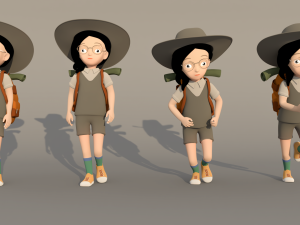 Explorer Mountain Climber Character Model 3D