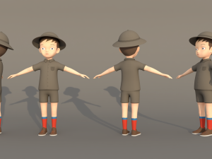 Explorer Mountain Climber Character Model 3D