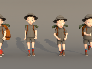 Explorer Mountain Climber Character Model 3D