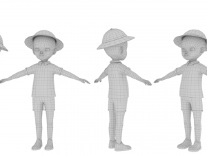 Explorer Mountain Climber Character Model 3D