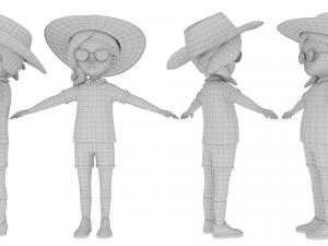 Explorer Mountain Climber Character Model 3D