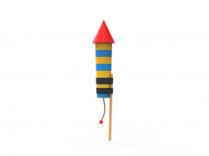 Firework rocket v002 Model 3D
