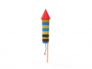 Firework rocket v002 Model 3D