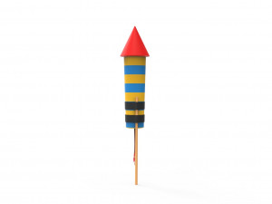 Firework rocket v002 Model 3D