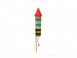 Firework rocket v002 Model 3D