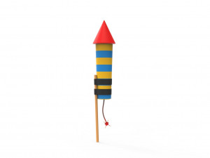 Firework rocket v002 Model 3D