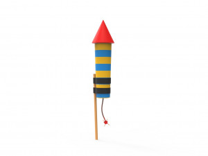 Firework rocket v002 Model 3D