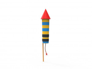 Firework rocket v002 Model 3D