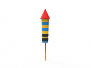 Firework rocket v002 Model 3D