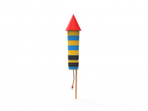 Firework rocket v002 Model 3D