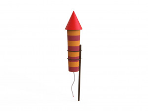 Firework rocket v001 3Dモデル