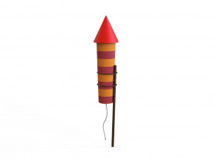 Firework rocket v001 Model 3D