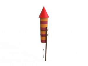 Firework rocket v001 Model 3D