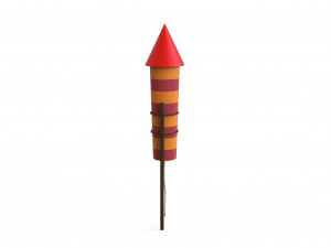 Firework rocket v001 Model 3D
