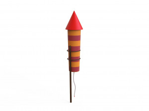 Firework rocket v001 Model 3D