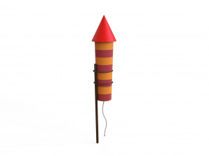 Firework rocket v001 Model 3D