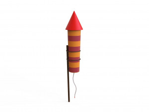 Firework rocket v001 Model 3D