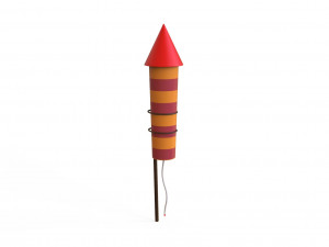 Firework rocket v001 Model 3D
