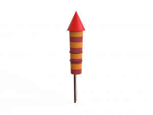 Firework rocket v001 Model 3D