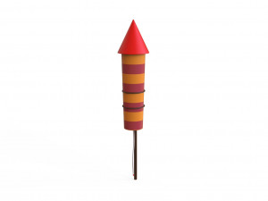Firework rocket v001 Model 3D