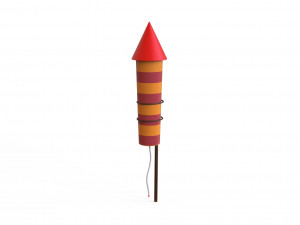 Firework rocket v001 Model 3D