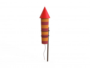 Firework rocket v001 Model 3D