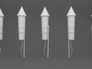 Firework rocket v001 Model 3D