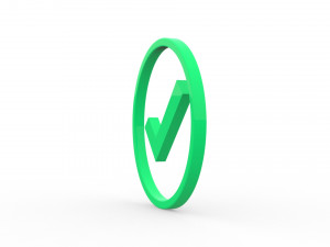 Check Mark icon v001 3D Model