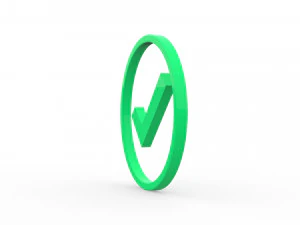 Check Mark icon v001 3D Model