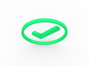 Check Mark icon v001 3D Model
