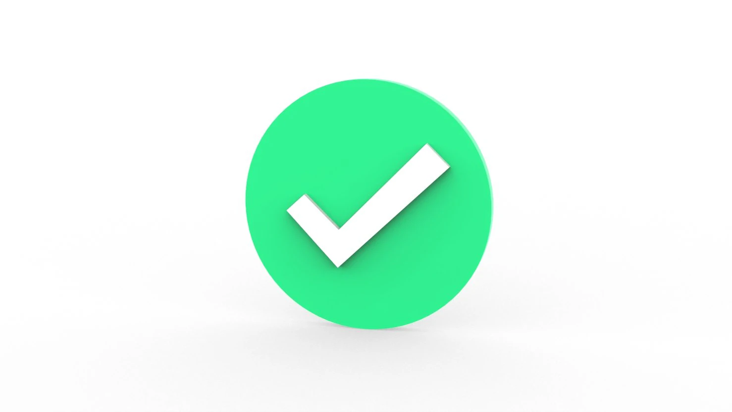 Check Mark icon v002 3D Model .c4d .max .obj .3ds .fbx .stl .blend 