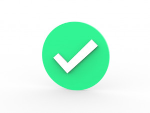 Check Mark icon v002 3D Model