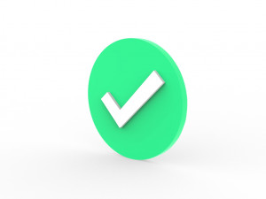 Check Mark icon v002 Modelo 3D
